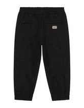 Brocade jogging pants with logo tag - | Dolce & Gabbana