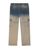 Faded denim cargo jogging pants - | Dolce & Gabbana