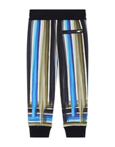 Jersey jogging pants with painted stripe print - | Dolce & Gabbana