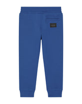 Jersey jogging pants with plate - | Dolce & Gabbana