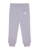 Jersey jogging pants with plate - | Dolce & Gabbana