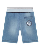 Jersey denim jogging shorts - | Dolce & Gabbana