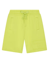 Jogging shorts with embossed logo - | Dolce & Gabbana