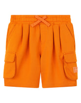 Jersey jogging shorts with logo plate - | Dolce & Gabbana