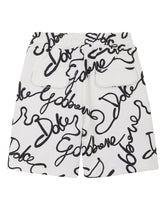 Jersey jogging shorts with all-over logo print - | Dolce & Gabbana