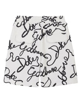 Jersey jogging shorts with all-over logo print - | Dolce & Gabbana