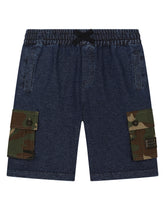 Jersey denim jogging shorts - | Dolce & Gabbana