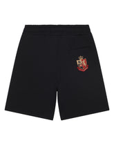Jersey jogging shorts with heraldic patch - | Dolce & Gabbana