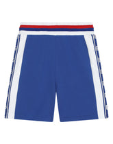 Jersey jogging shorts with DG logo band - | Dolce & Gabbana