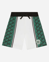 Jersey jogging shorts with DG sport print - | Dolce & Gabbana