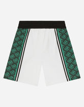 Jersey jogging shorts with DG sport print - | Dolce & Gabbana
