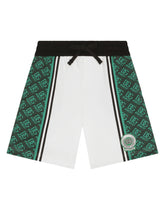 Jersey jogging shorts with DG sport print - | Dolce & Gabbana