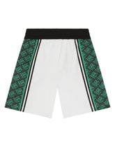 Jersey jogging shorts with DG sport print - | Dolce & Gabbana