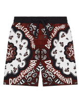 Jersey shorts with bandanna print - | Dolce & Gabbana