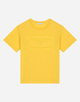 Jersey T-shirt with embossed logo - | Dolce & Gabbana