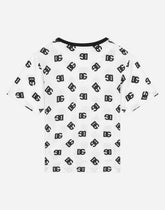 Jersey T-shirt with DG logo print - | Dolce & Gabbana