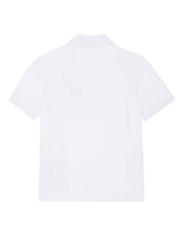 Piqué polo shirt with bee and crown embellishment - | Dolce & Gabbana