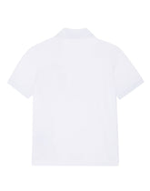 Piqué polo shirt with bee and crown embellishment - | Dolce & Gabbana