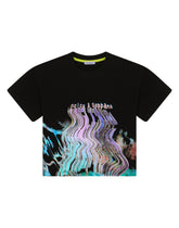 Jersey T-shirt with glitch-effect print - | Dolce & Gabbana