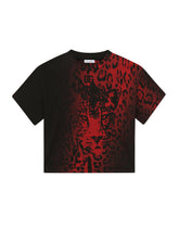 Leopard-print interlock T-shirt - | Dolce & Gabbana