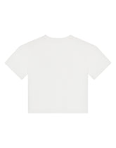 Jersey round-neck T-shirt with DG laurel print - | Dolce & Gabbana