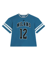 Jersey round-neck T-shirt with DG Milano print - | Dolce & Gabbana