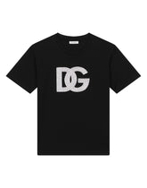 Jersey T-shirt with DG logo patch - | Dolce & Gabbana