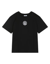 Jersey round-neck T-shirt with DG sport patch - | Dolce & Gabbana