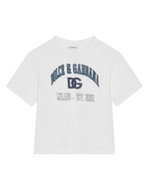 Jersey T-shirt with DG logo print - | Dolce & Gabbana