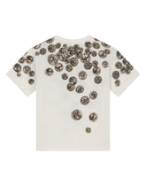 Short-sleeved jersey T-shirt with ombré coin print - | Dolce & Gabbana