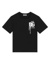 Short-sleeved jersey T-shirt with embroidery and print - | Dolce & Gabbana