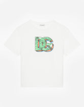 Jersey T-shirt with DG logo print - | Dolce & Gabbana