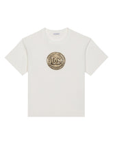 Short-sleeved jersey T-shirt with coin print - | Dolce & Gabbana