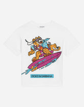 Jersey T-shirt with mascot print - | Dolce & Gabbana