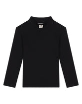 Jersey T-shirt with DG logo patch - | Dolce & Gabbana