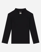 Jersey T-shirt with DG logo patch - | Dolce & Gabbana