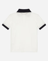 Piqué polo-shirt with DG logo - | Dolce & Gabbana