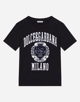 Jersey T-shirt with Dolce&Gabbana logo - | Dolce & Gabbana
