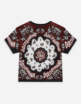 Jersey T-shirt with bandanna print - | Dolce & Gabbana