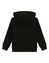 Jersey hoodie with DG crown and laurel print - | Dolce & Gabbana