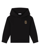 Jersey hoodie with bee embroidery - | Dolce & Gabbana