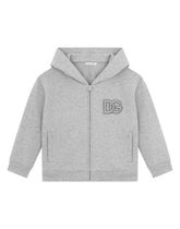Jersey hoodie with DG logo patch - | Dolce & Gabbana