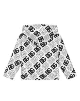 Jersey hoodie with DG logo print - | Dolce & Gabbana