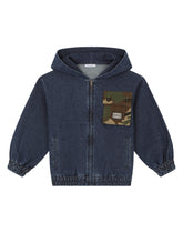 Jersey denim hoodie - | Dolce & Gabbana
