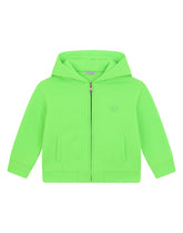 Jersey hoodie with DG logo embroidery - | Dolce & Gabbana