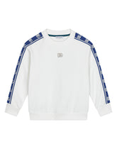 Jersey round-neck sweatshirt with DG logo band - | Dolce & Gabbana