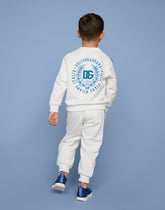 Jersey round-neck sweatshirt with DG logo band - | Dolce & Gabbana