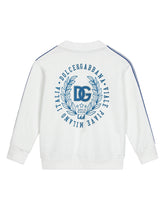 Jersey round-neck sweatshirt with DG logo band - | Dolce & Gabbana