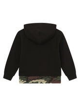 Camouflage nylon and jersey hoodie - | Dolce & Gabbana