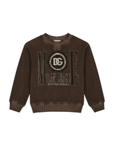 Jersey round-neck sweatshirt with DG print - | Dolce & Gabbana